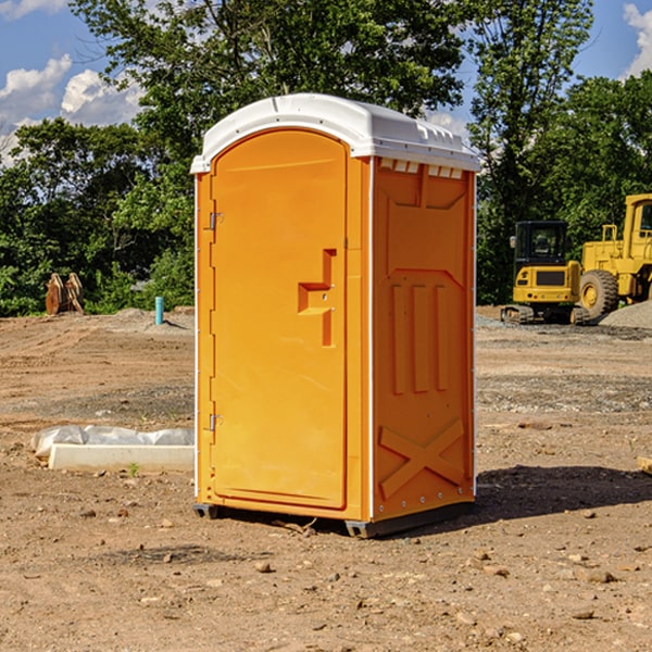 how often are the portable restrooms cleaned and serviced during a rental period in Swaledale Iowa